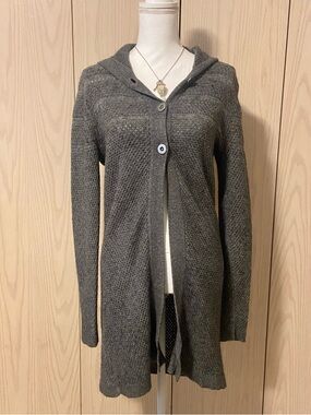 Title Nine Merino Wool Alpaca Blend Sweater Women’s Large Hooded Button Cardigan